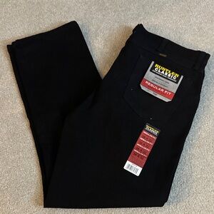 Rustler Classic Men's Black Jeans Regular Fit (38x32)